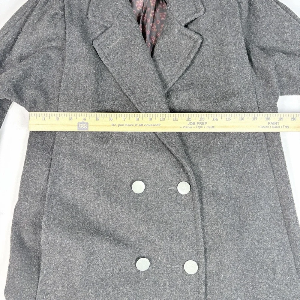 VTG Jofeld Women's S 80s 90s Double Breasted Herringbone USA Wool City Chic